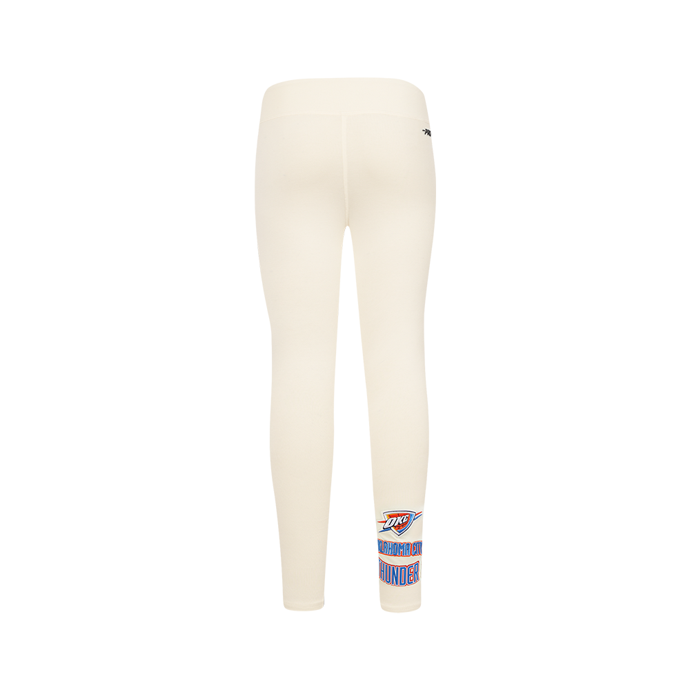 NBA OKLAHOMA CITY THUNDER RETRO CLASSIC BIG GIRL'S LEGGING (EGGSHELL)