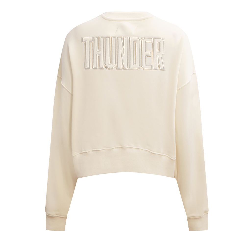 NBA OKLAHOMA CITY THUNDER NEUTRAL CHANDAIL À COL ROND EN MOLLETON (COQUILLE D'ŒUF)
