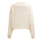 NBA OKLAHOMA CITY THUNDER NEUTRAL CHANDAIL À COL ROND EN MOLLETON (COQUILLE D'ŒUF)