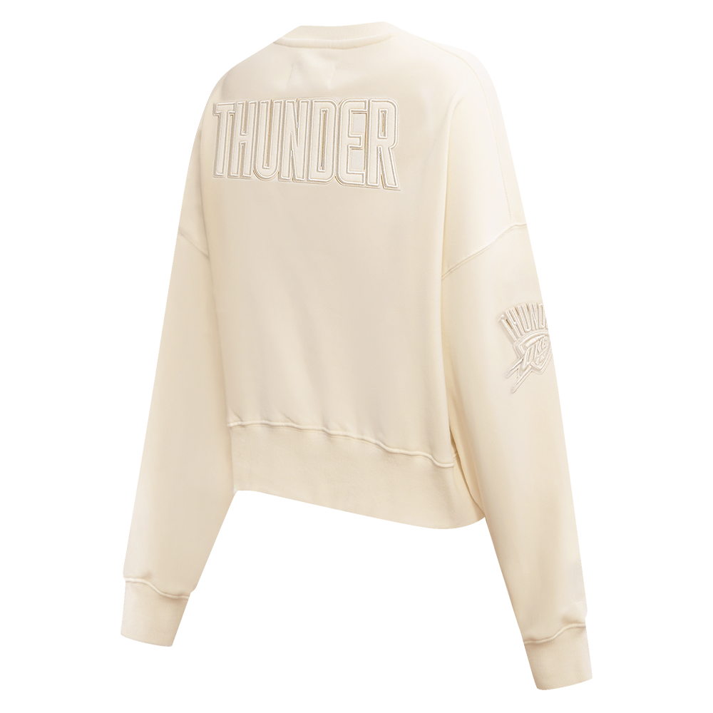 NBA OKLAHOMA CITY THUNDER NEUTRAL CHANDAIL À COL ROND EN MOLLETON (COQUILLE D'ŒUF)