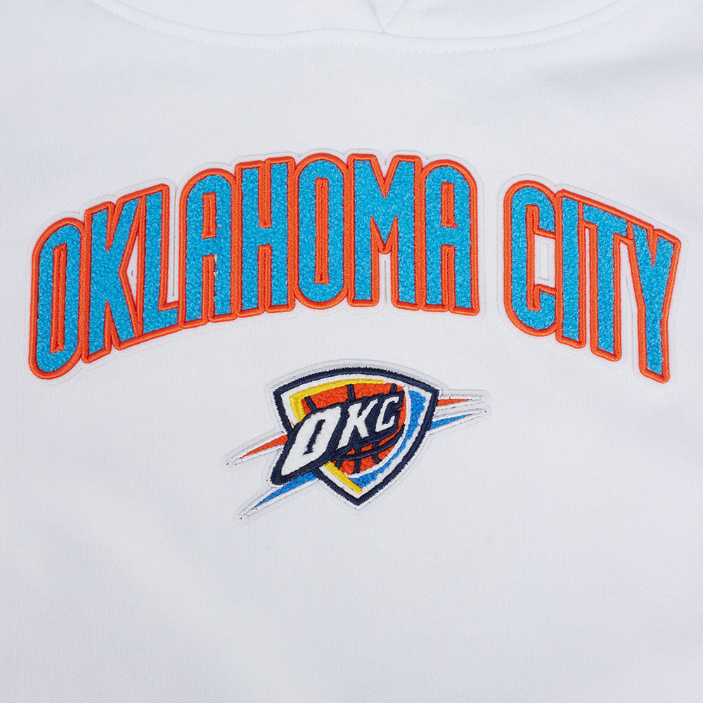 NBA OKLAHOMA CITY THUNDER CLASSIC CHANDAIL À CAPUCHON POUR FEMME (BLANC)