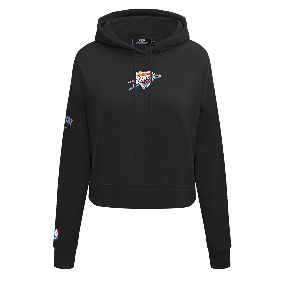 NBA OKLAHOMA CITY THUNDER CLASSIC CHANDAIL À CAPUCHON COURT POUR FEMME (NOIR)