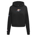 NBA OKLAHOMA CITY THUNDER CLASSIC CHANDAIL À CAPUCHON COURT POUR FEMME (NOIR)