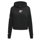NBA OKLAHOMA CITY THUNDER CLASSIC CHANDAIL À CAPUCHON COURT POUR FEMME (NOIR)
