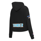NBA OKLAHOMA CITY THUNDER CLASSIC CHANDAIL À CAPUCHON COURT POUR FEMME (NOIR)