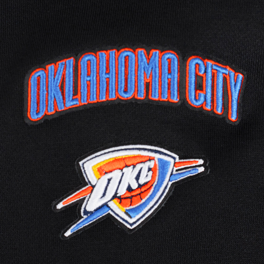 NBA OKLAHOMA CITY THUNDER CLASSIC CHANDAIL À CAPUCHON COURT POUR FEMME (NOIR)