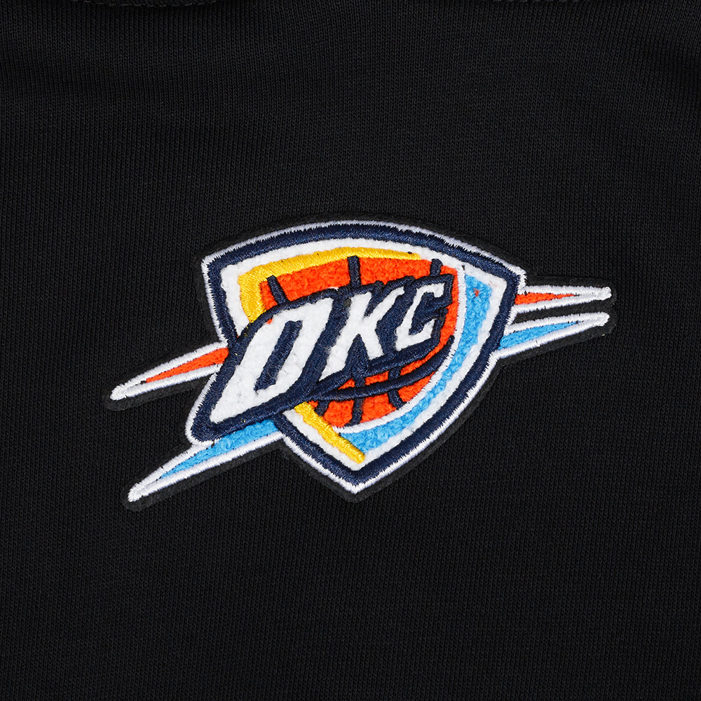 NBA OKLAHOMA CITY THUNDER CLASSIC CHANDAIL À CAPUCHON COURT POUR FEMME (NOIR)