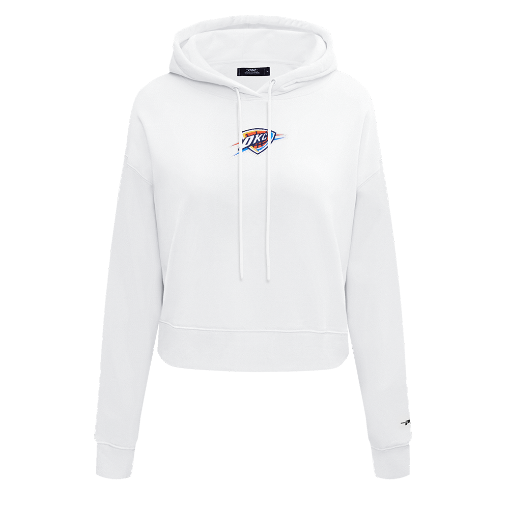 NBA OKLAHOMA CITY THUNDER CLASSIC CHANDAIL À CAPUCHON COURT POUR FEMME (BLANC)