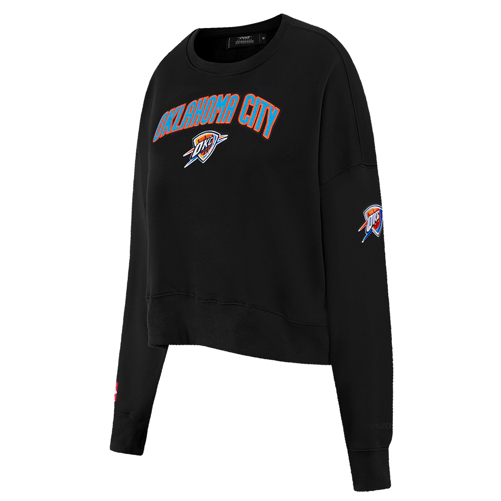NBA OKLAHOMA CITY THUNDER CLASSIC WOMEN'S CREWNECK (BLACK)