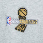 OKLAHOMA CITY THUNDER NBA FINALS 2025 WOMEN'S RIB CROPPED PO HOODIE (HEATHER GRAY/BLACK)