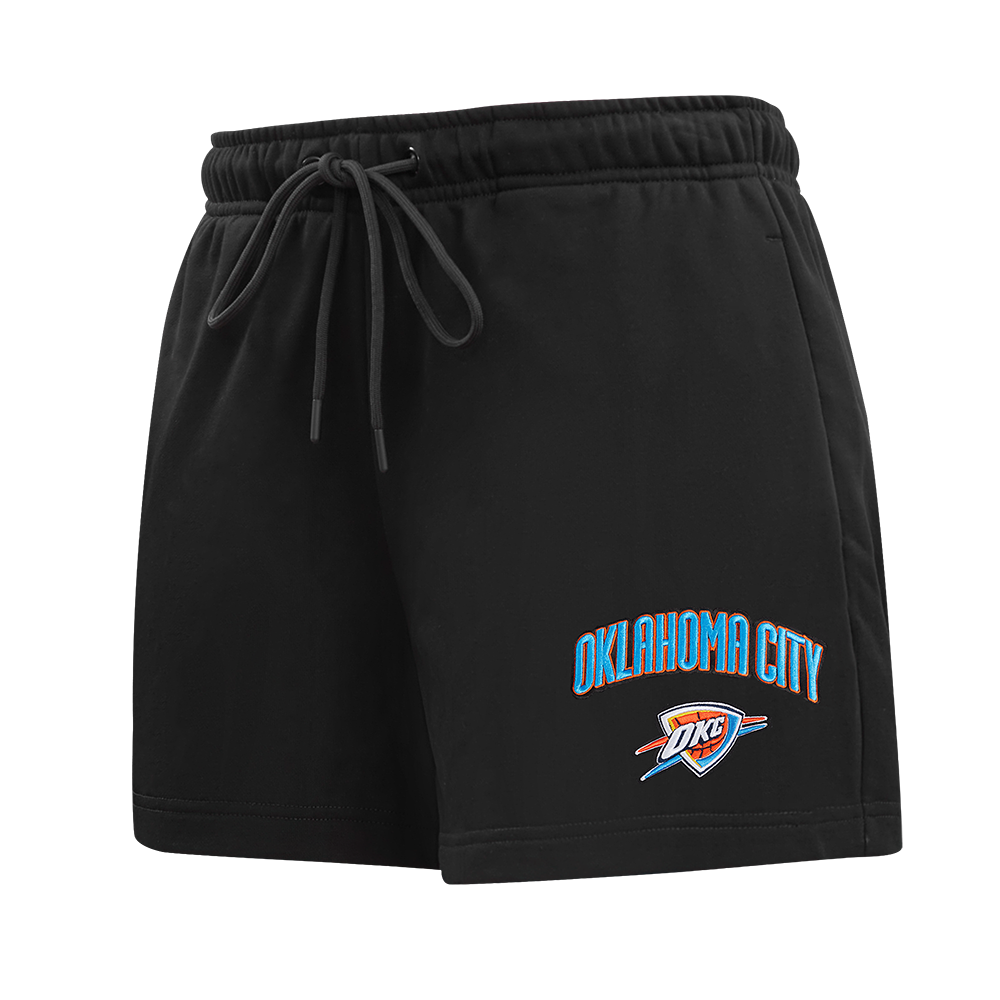 NBA OKLAHOMA CITY THUNDER CLASSIC SHORT EN MOLLETON POUR FEMME (NOIR)