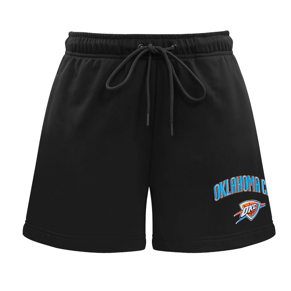 NBA OKLAHOMA CITY THUNDER CLASSIC WOMEN'S FLEECE SHORT (BLACK)