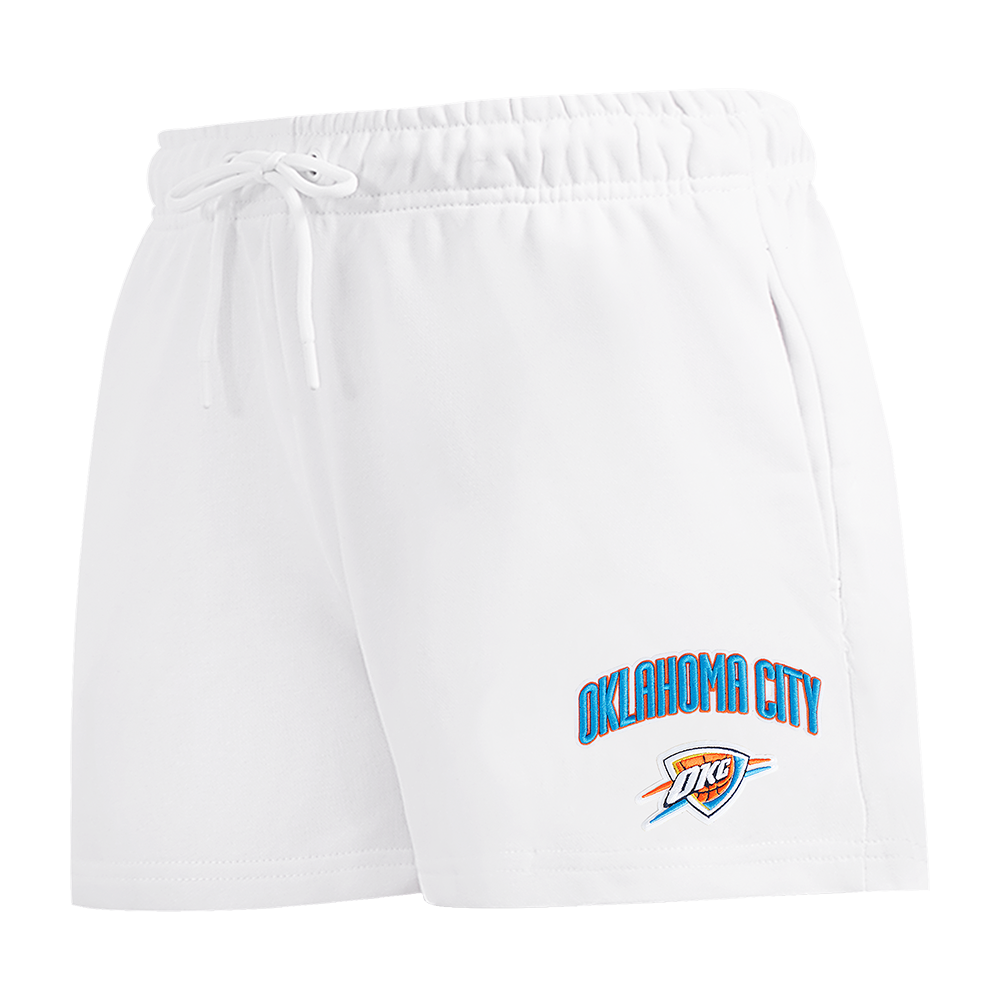 NBA OKLAHOMA CITY THUNDER CLASSIC SHORT EN MOLLETON POUR FEMME (BLANC)