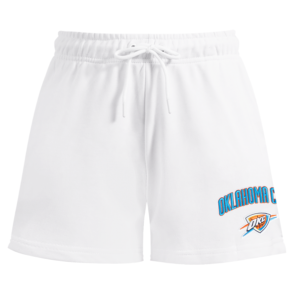NBA OKLAHOMA CITY THUNDER CLASSIC WOMEN'S FLEECE SHORT (WHITE)
