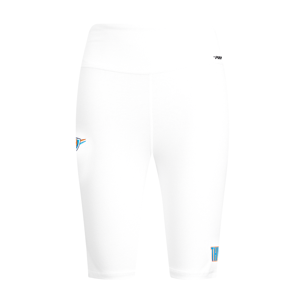 NBA OKLAHOMA CITY THUNDER CLASSIC WOMEN'S COTTON BIKE SHORT (WHITE)
