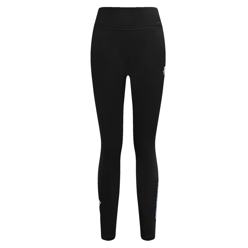 NBA OKLAHOMA CITY THUNDER CLASSIC WOMEN'S HIGH WAIST JERSEY LEGGING (BLACK)