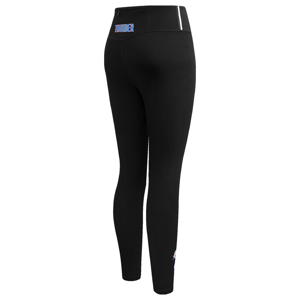 NBA OKLAHOMA CITY THUNDER CLASSIC WOMEN'S HIGH WAIST JERSEY LEGGING (BLACK)