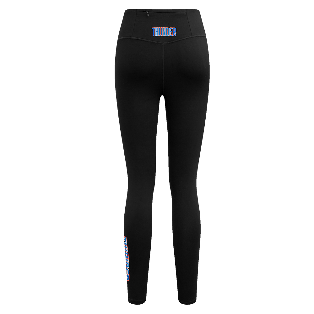 NBA OKLAHOMA CITY THUNDER CLASSIC WOMEN'S HIGH WAIST JERSEY LEGGING (BLACK)