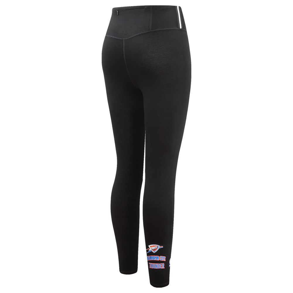 NBA OKLAHOMA CITY THUNDER RETRO CLASSIC WOMEN'S JERSEY LEGGING (BLACK)