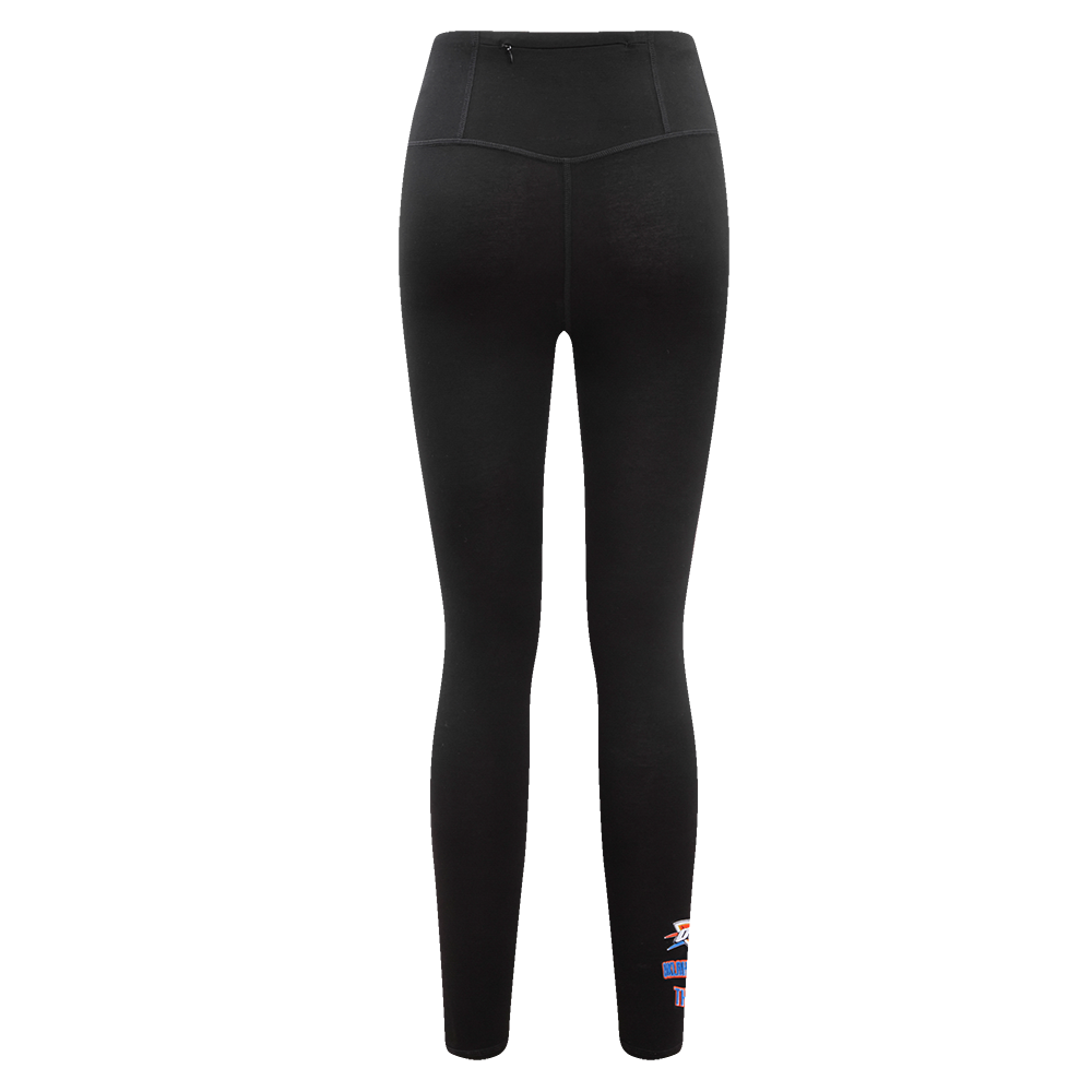 NBA OKLAHOMA CITY THUNDER RETRO CLASSIC WOMEN'S JERSEY LEGGING (BLACK)