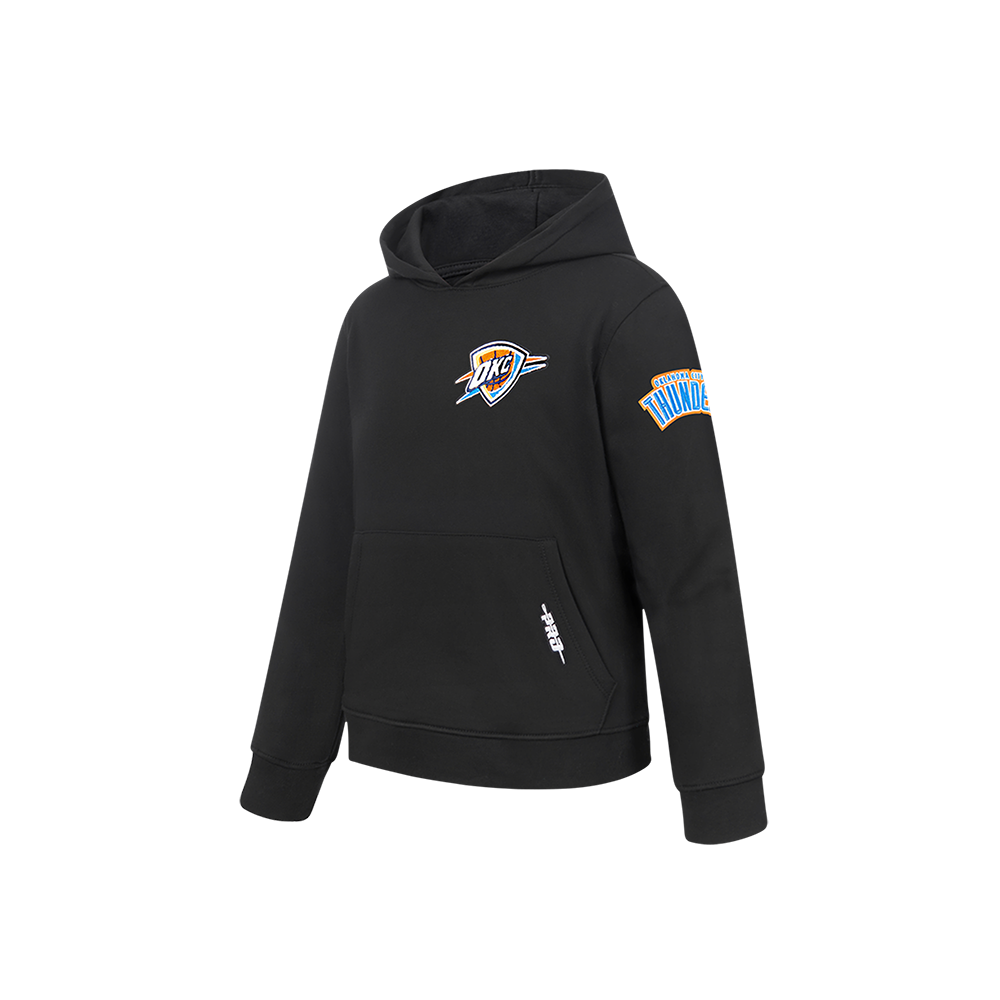 NBA OKLAHOMA CITY THUNDER CLASSIC LITTLE BOYS FLEECE PULLOVER HOODIE (BLACK)