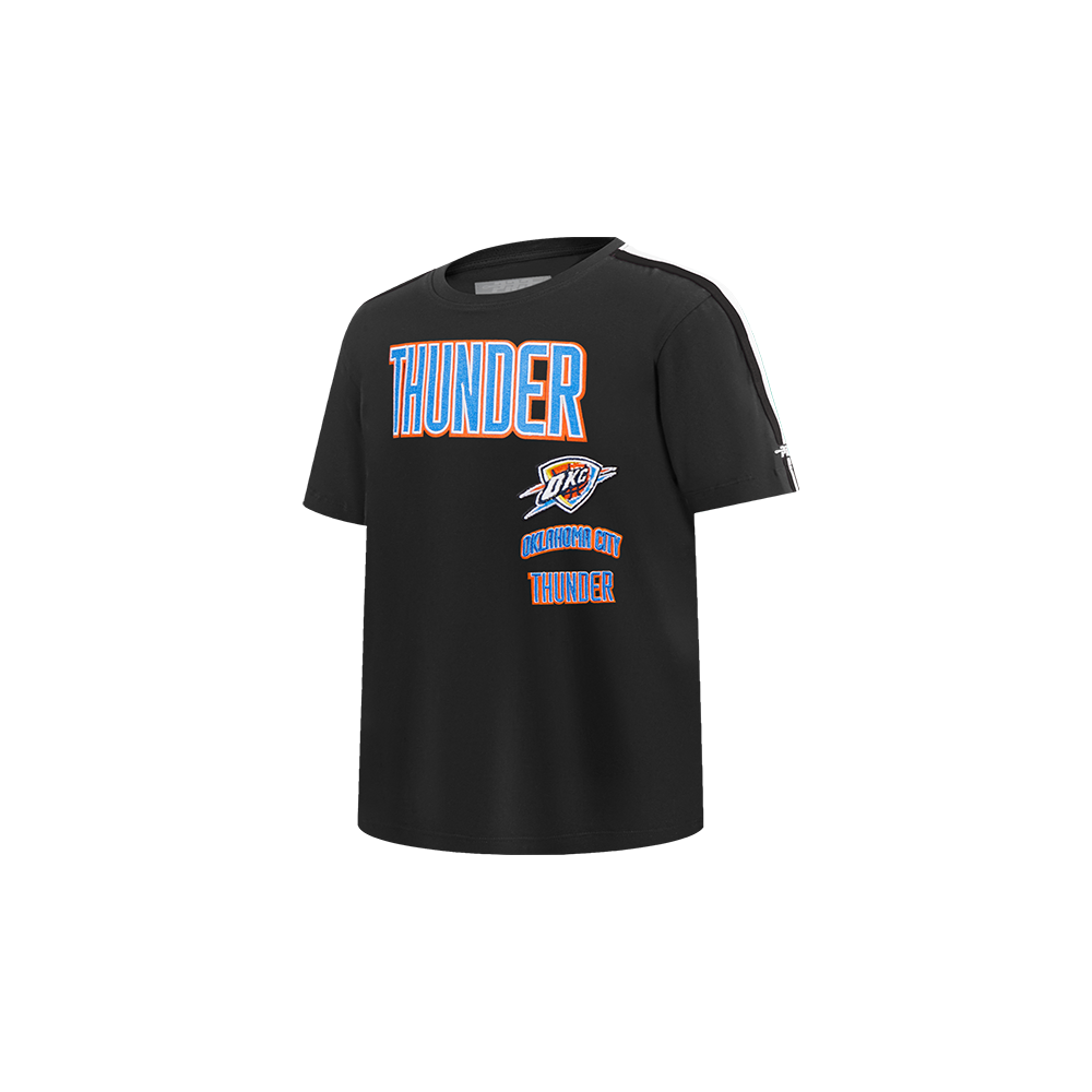 NBA OKLAHOMA CITY THUNDER RETRO CLASSIC TODDLER BOYS SHORT SLEEVE TAPING TEE(BLACK)