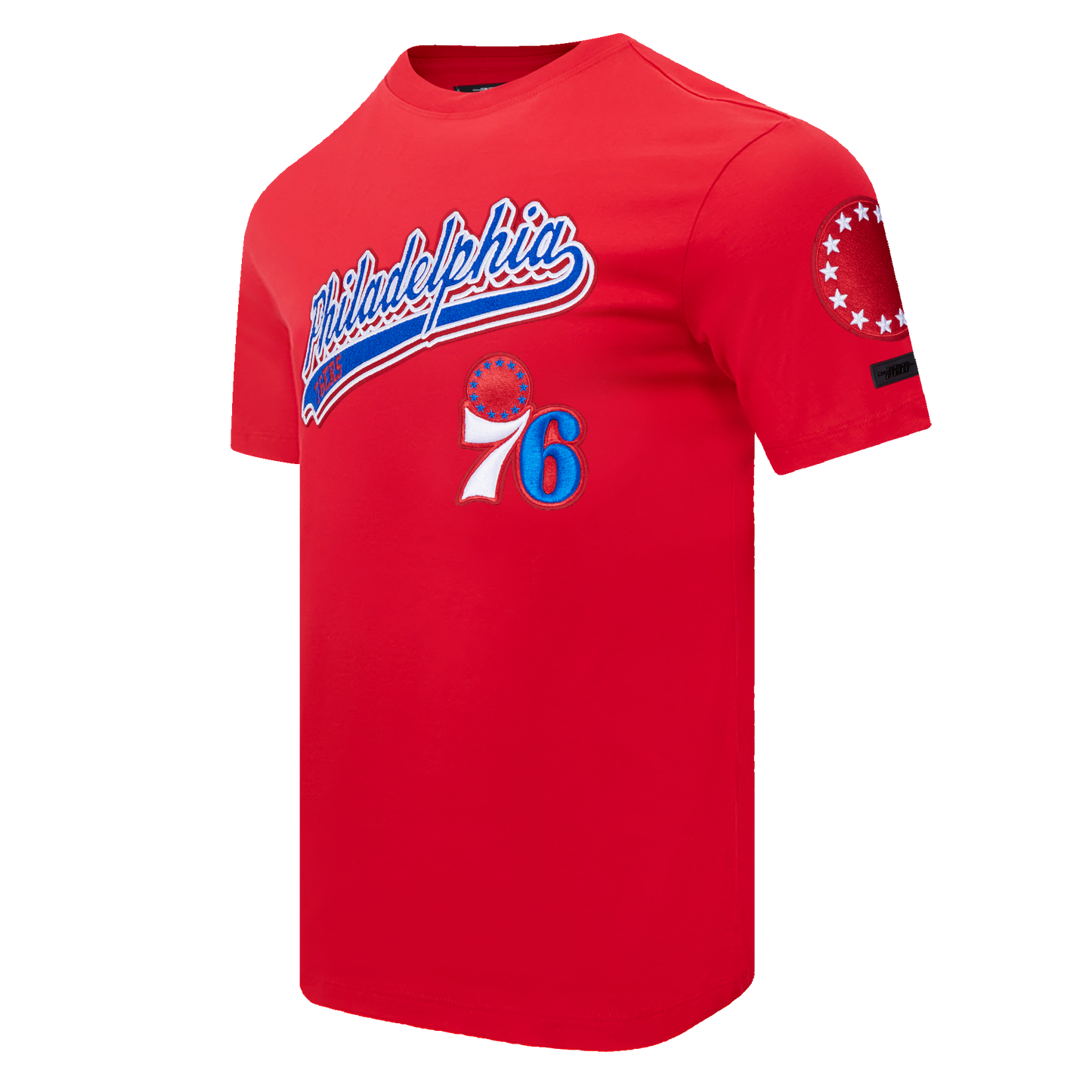 NBA PHILADELPHIA 76ers SCRIPT TAIL MEN'S   TEE (RED)