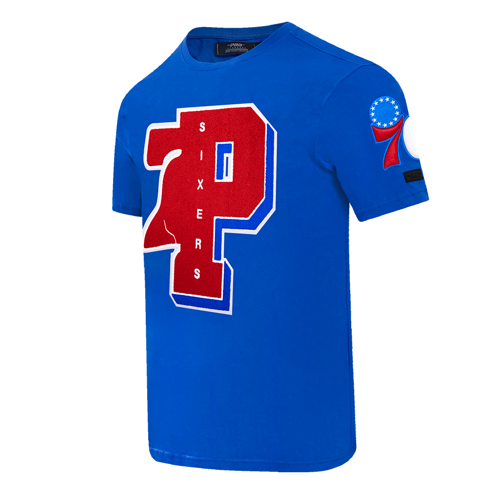 NBA PHILADELPHIA 76ERS MASHUP MEN'S TEE (ROYAL BLUE)