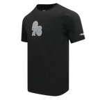 NBA PHILADELPHIA 76ERS REVERSE FRENCH TERRY MEN'S COTTON JERSEY DROP SHOULDER TEE (BLACK)