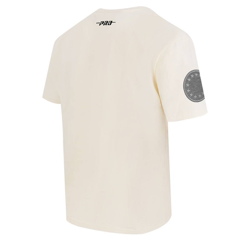 NBA PHILADELPHIA 76ERS REVERSE FRENCH TERRY MEN'S CJ DROP SHOULDER TEE (EGGSHELL)