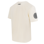 NBA PHILADELPHIA 76ERS REVERSE FRENCH TERRY MEN'S CJ DROP SHOULDER TEE (EGGSHELL)
