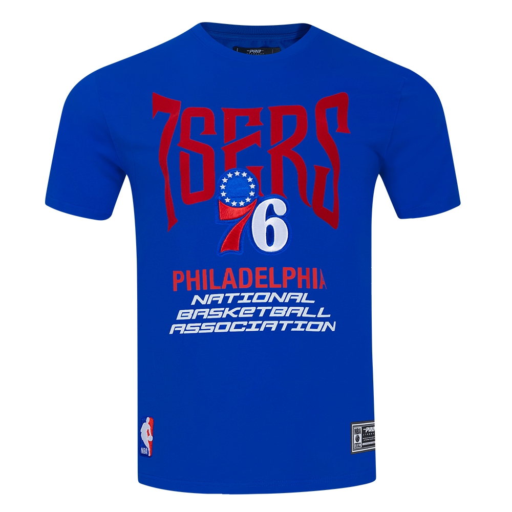 NBA PHILADELPHIA 76ERS CITY TOUR 2.0 MEN'S CJ DROP SHOULDER TEE (ROYAL BLUE)