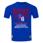 NBA PHILADELPHIA 76ERS CITY TOUR 2.0 MEN'S CJ DROP SHOULDER TEE (ROYAL BLUE)