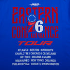 NBA PHILADELPHIA 76ERS CITY TOUR 2.0 MEN'S CJ DROP SHOULDER TEE (ROYAL BLUE)