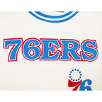 NBA PHILADELPHIA 76ERS RETRO CLASSICS MEN'S SHIRT (EGGSHELL/ROYAL BLUE)