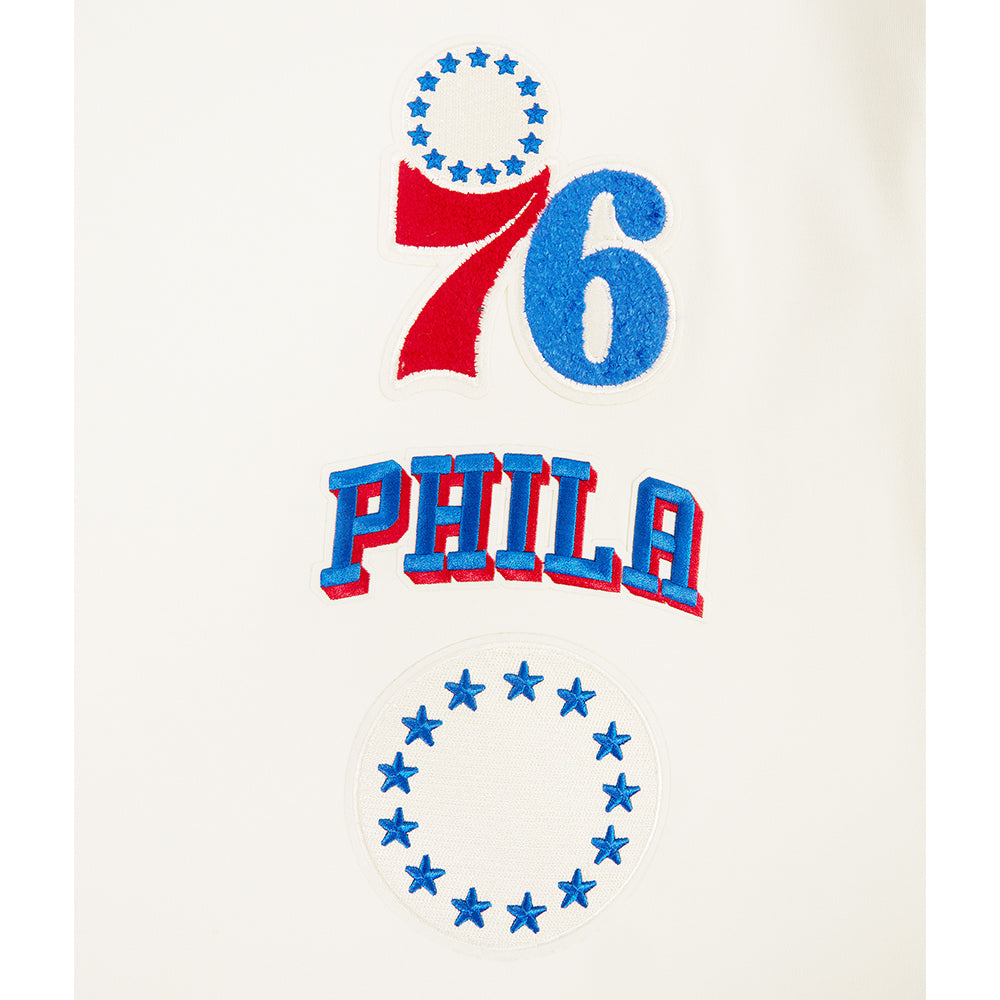 NBA PHILADELPHIA 76ERS RETRO CLASSICS MEN'S SHIRT (EGGSHELL/ROYAL BLUE)