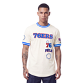 NBA PHILADELPHIA 76ERS RETRO CLASSICS MEN'S SHIRT (EGGSHELL/ROYAL BLUE)