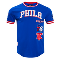 NBA PHILADELPHIA 76ERS RETRO CLASSIC MEN'S TEE (ROYAL BLUE/RED)