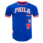 NBA PHILADELPHIA 76ERS RETRO CLASSIC MEN'S TEE (ROYAL BLUE/RED)
