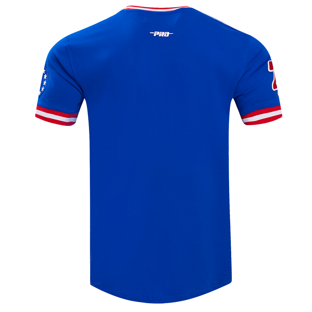 NBA PHILADELPHIA 76ERS RETRO CLASSIC MEN'S TEE (ROYAL BLUE/RED)