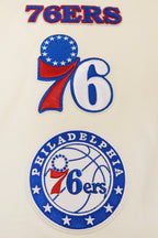 NBA PHILADELPHIA 76ERS RETRO CLASSIC MEN'S STRIPED TEE (EGGSHELL/ ROYAL BLUE)