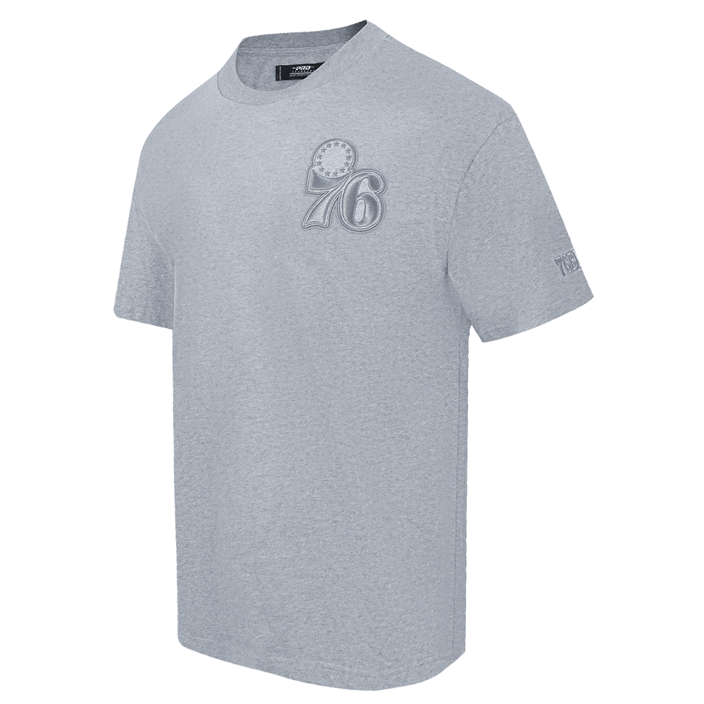 NBA PHILADELPHIA 76ERS NEUTRAL T-SHIRT À ÉPAULES TOMBANTES POUR HOMME (GRIS CHINÉ FONCÉ)