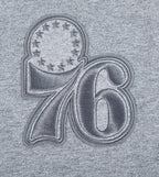 NBA PHILADELPHIA 76ERS NEUTRAL T-SHIRT À ÉPAULES TOMBANTES POUR HOMME (GRIS CHINÉ FONCÉ)