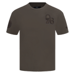 NBA PHILADELPHIA 76ERS NEUTRAL T-SHIRT À ÉPAULES TOMBANTES POUR HOMME (TAUPE FONCÉ)