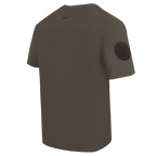 NBA PHILADELPHIA 76ERS NEUTRAL T-SHIRT À ÉPAULES TOMBANTES POUR HOMME (TAUPE FONCÉ)