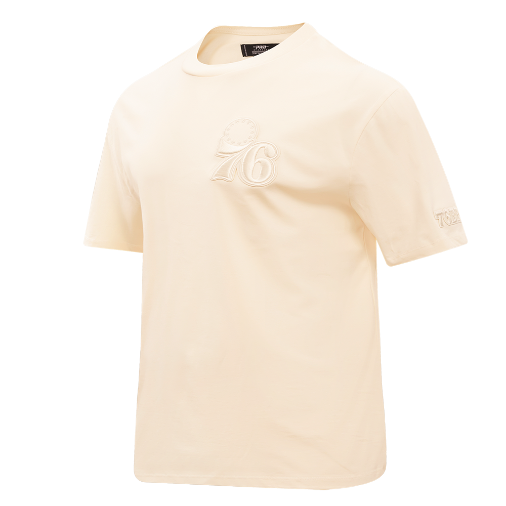 NBA PHILADELPHIA 76ERS NEUTRAL DROP SHOULDER MEN'S TEE (EGGSHELL)