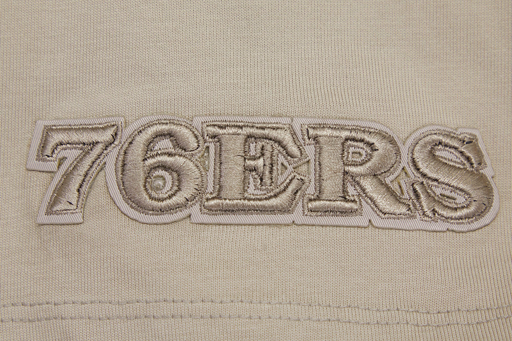 NBA PHILADELPHIA 76ERS NEUTRAL DROP SHOULDER MEN'S TEE (TAUPE)