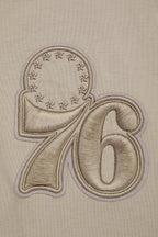 NBA PHILADELPHIA 76ERS NEUTRAL DROP SHOULDER MEN'S TEE (TAUPE)