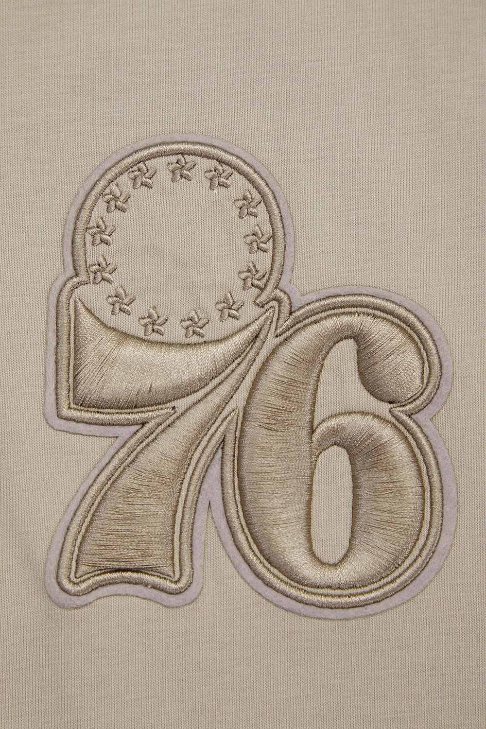 NBA PHILADELPHIA 76ERS NEUTRAL DROP SHOULDER MEN'S TEE (TAUPE)