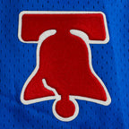 NBA PHILADELPHIA 76ERS CLASSIC MEN'S MESH BUTTON DOWN JERSEY (ROYAL BLUE/RED)